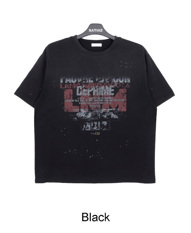 Howwood Vintage Splatter Short Sleeve Tee
