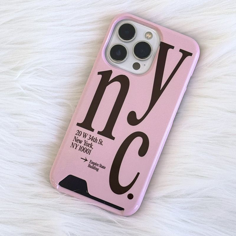 Organize a bit（オーガイナズ ア ビット）の「NYC phone case pink (card)（Smartphone Accessories）」