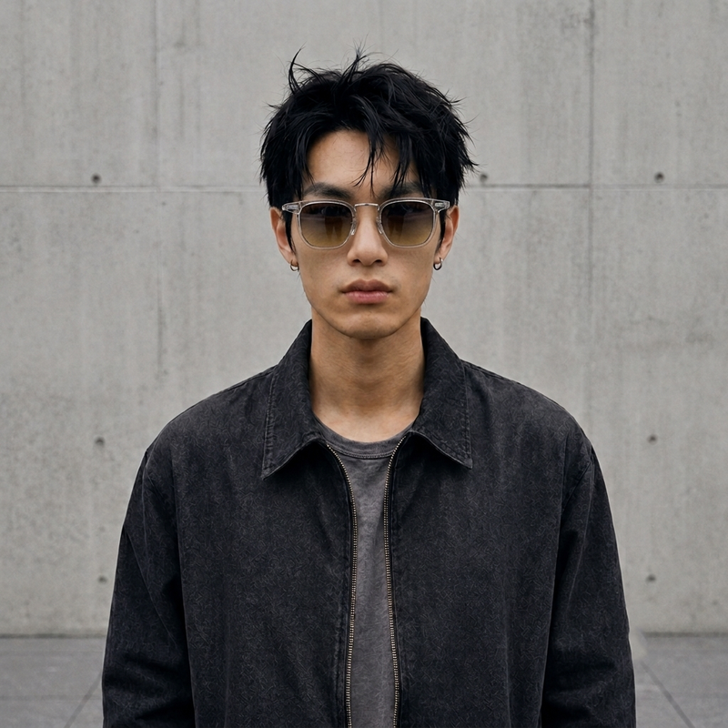 FADE MEET（フェードミート）の「クリスタルティー グラデーションスクエアサングラス（ファッション小物）」