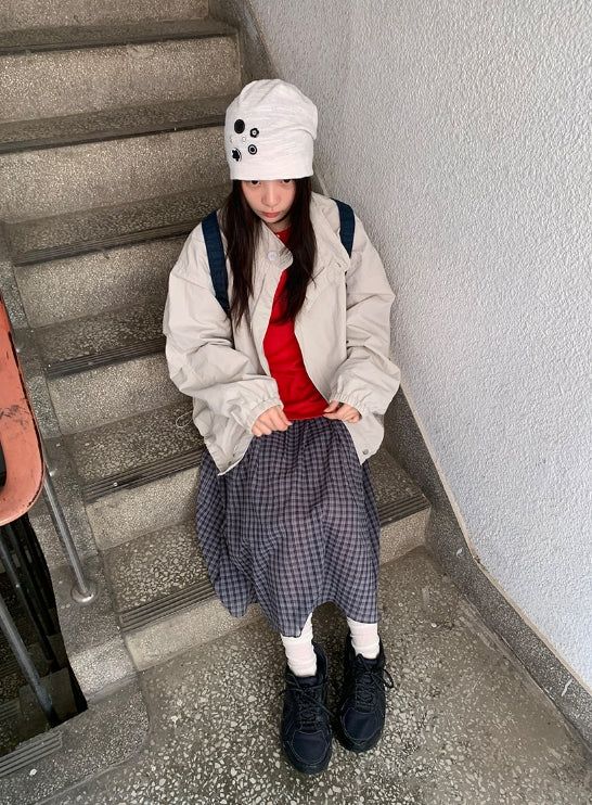 Fleur Vintage Button Beanie