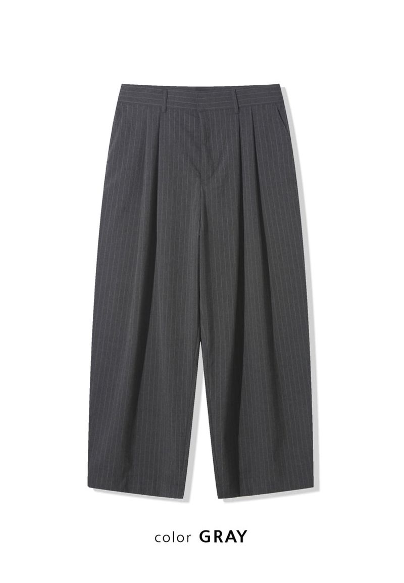 STRIPE TWILL BALLOON SLACKS (2C)