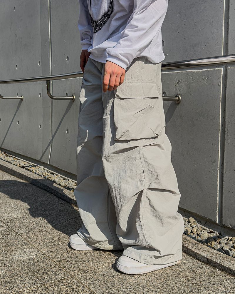 Bake Wide Cargo Pocket Nylon Pants