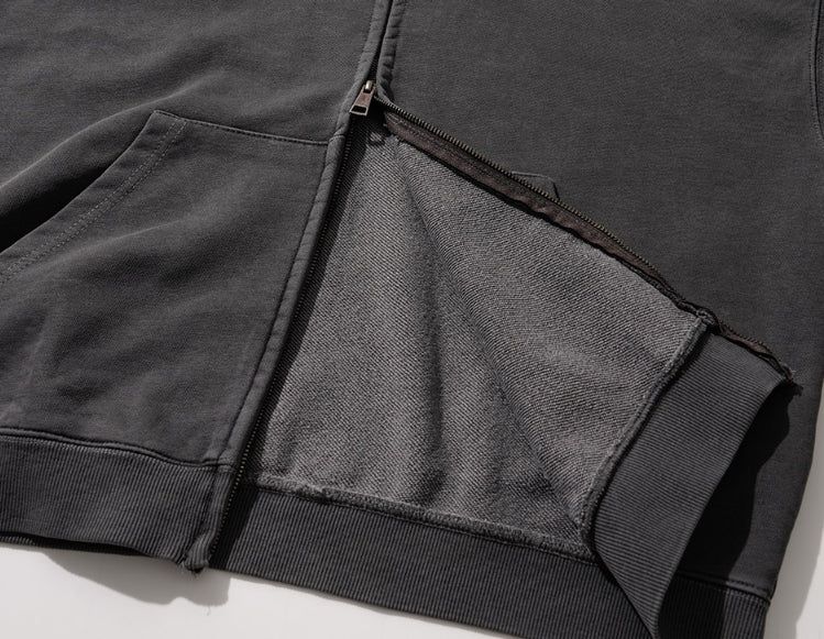 26SS★ Pigment Waffle Lining Hood Zip-Up