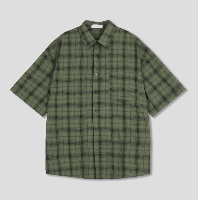 Parun Check Linen Short Sleeve Shirt