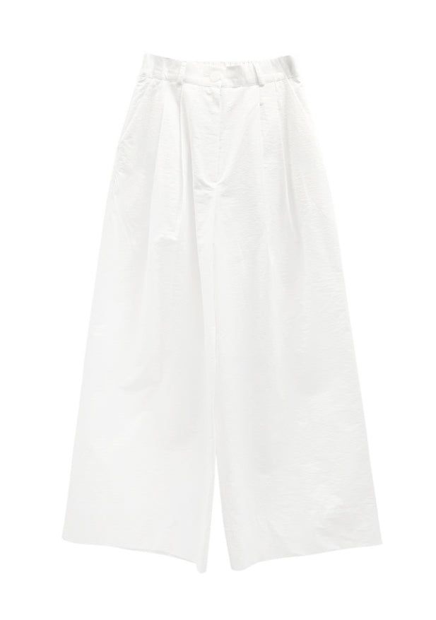 Teve Pintuck Wide Cotton Pants