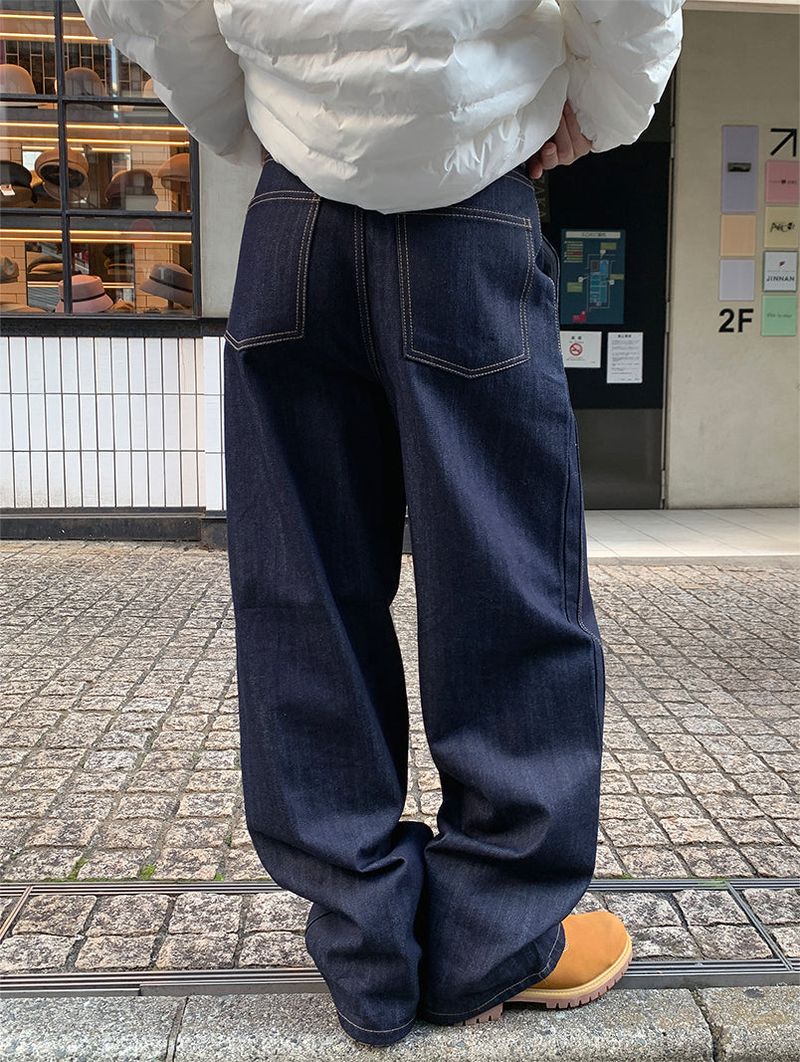 DOUBLE KNEE RAW JEANS (2C)