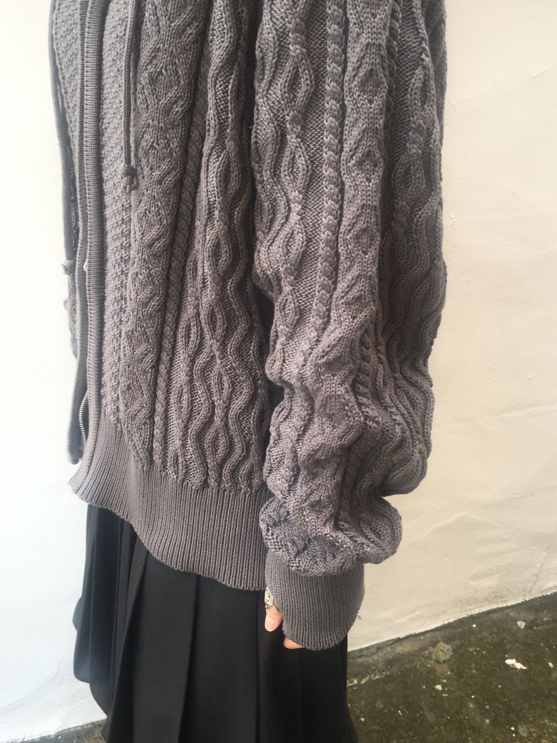 Two Way Cozy Textured Knit Hood