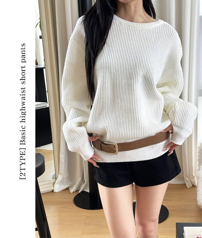 [2TYPE] Basic highwaist short pants