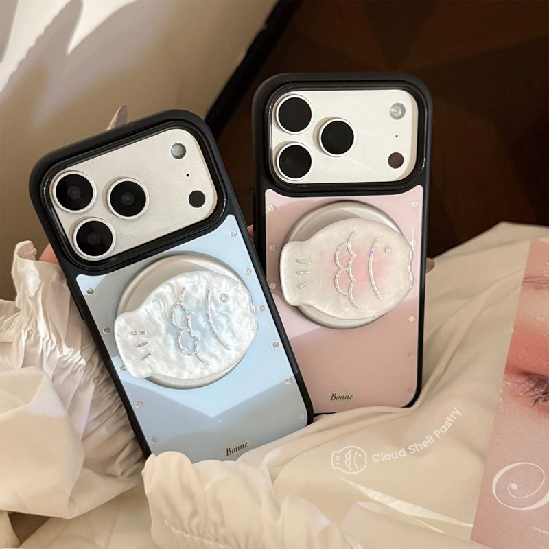 Mother-of-Pearl Fish Gold Frame Magnetic iPhone Case