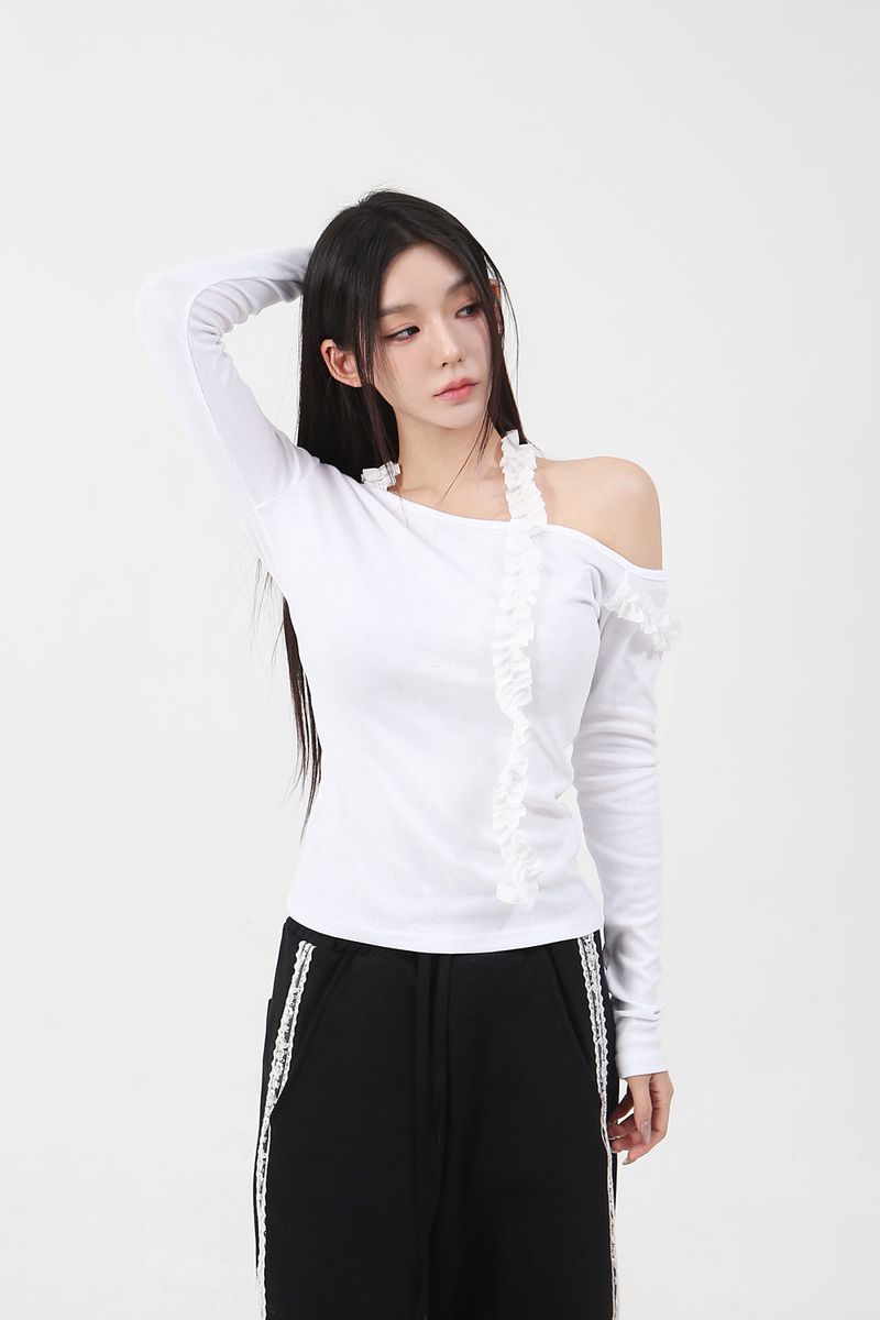 Frill Long Sleeve T-shirt
