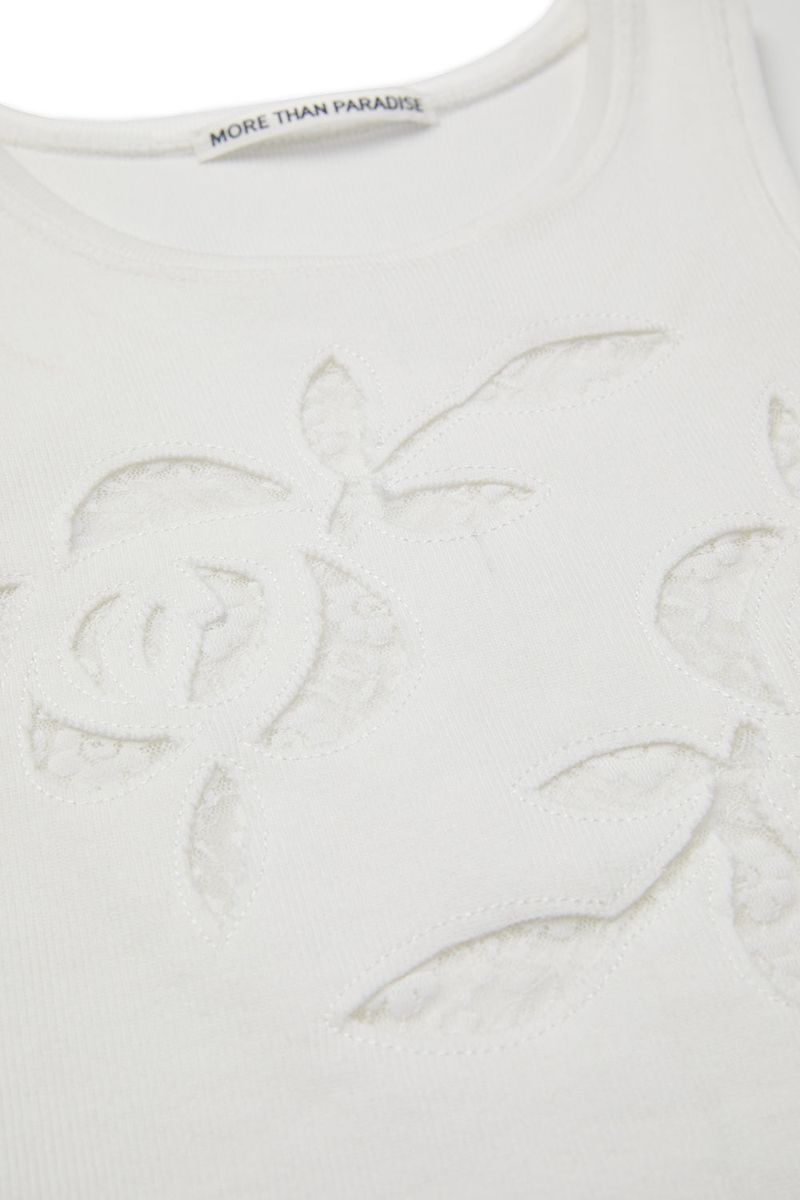 ROSE LACE SLEEVELESS /  WHITE