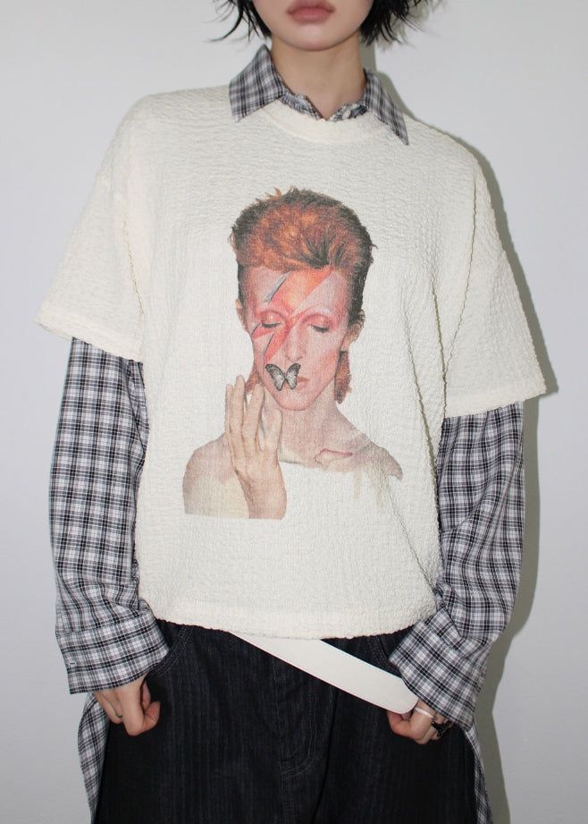 POPCORN EMBO HALF TEE