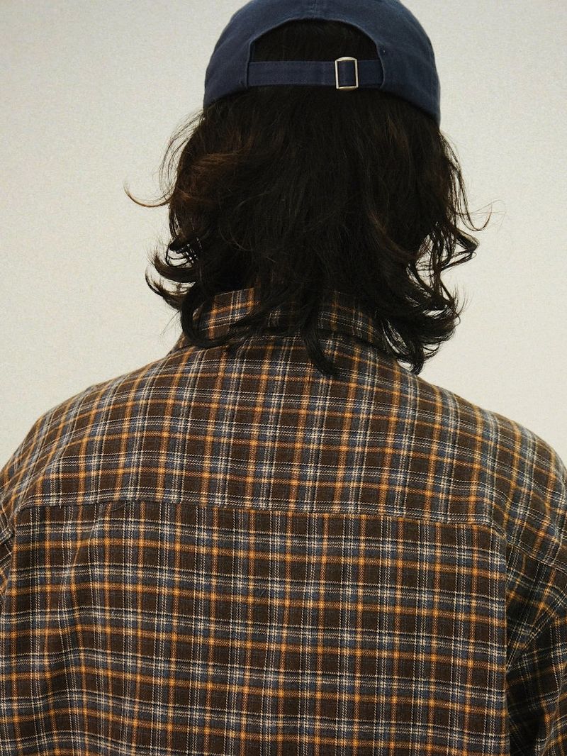 DEE Peach Check Oxford Shirts