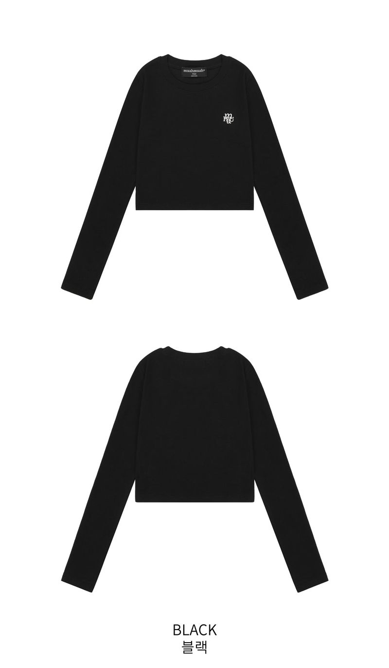 LOGO STITCH CROP LONG SLEEVE