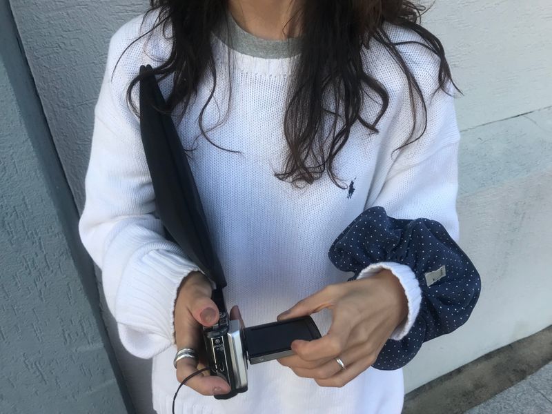 Vintage Hair Ruffle - Old Shirt Navy