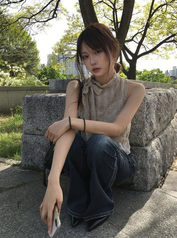 Merlin Washing Denim Bootcut Pants