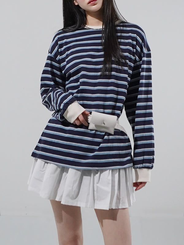 KIXI（キッシー）の「Marley Stripe Loosefit Long Sleeve（Tops）」