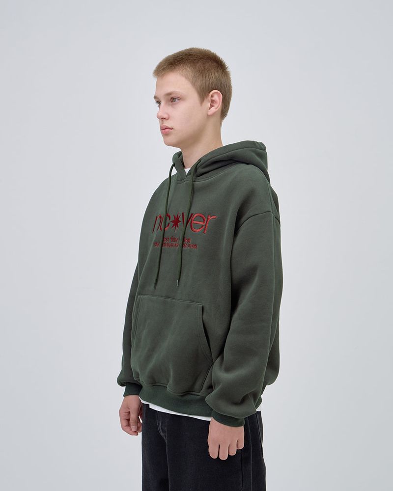 POINT LOGO HOODIE - CHARCOAL