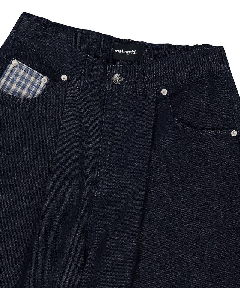 BERMUDA CHECK POCKET DENIM SHORT