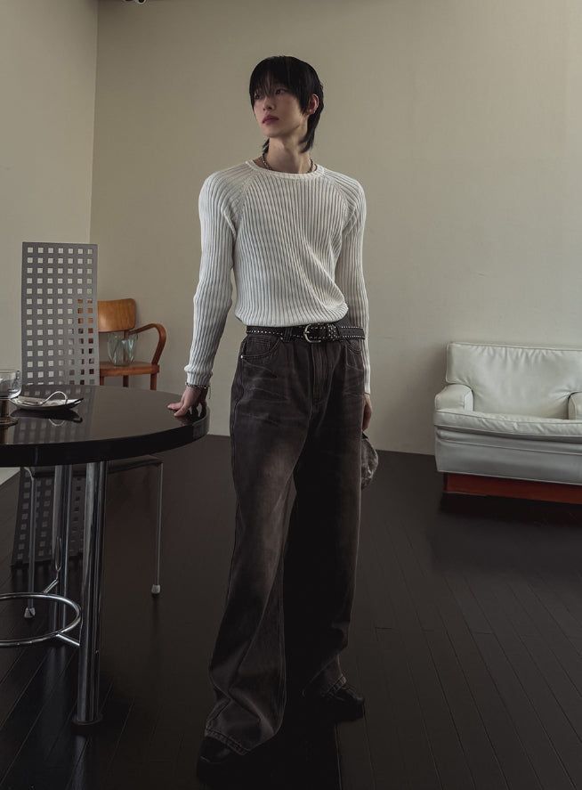 Cardis Laser Flare Denim Pants