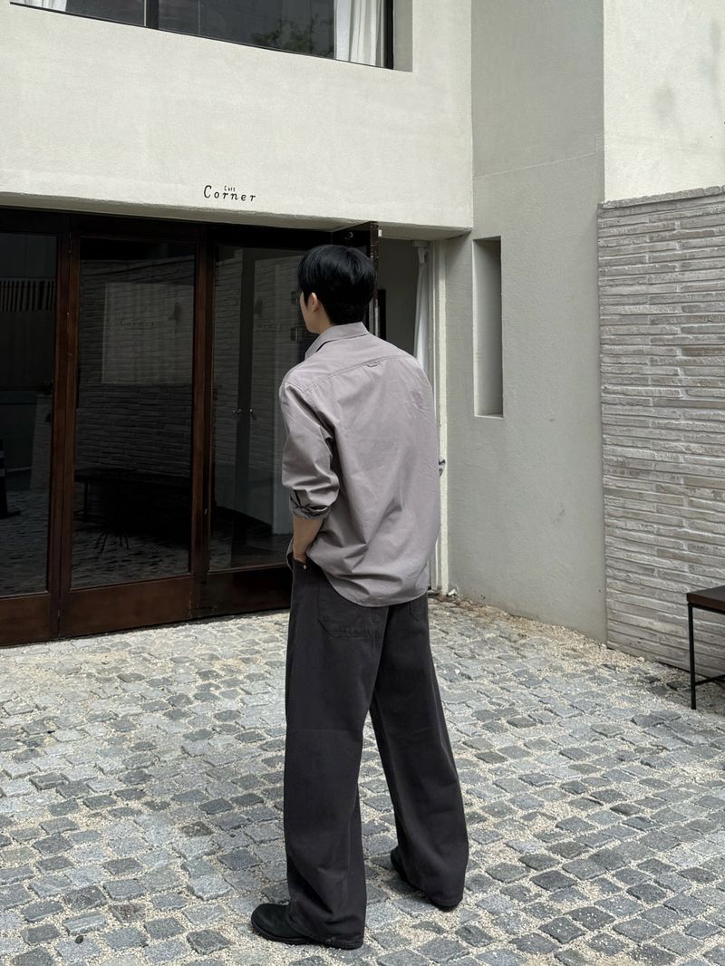 Bio cotton curved pants