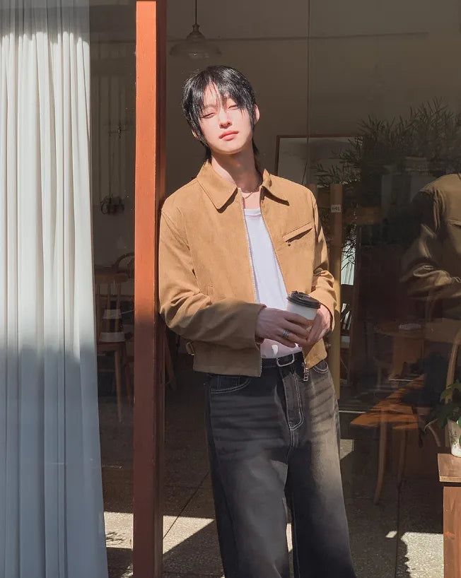Leek Suede Crop Jacket