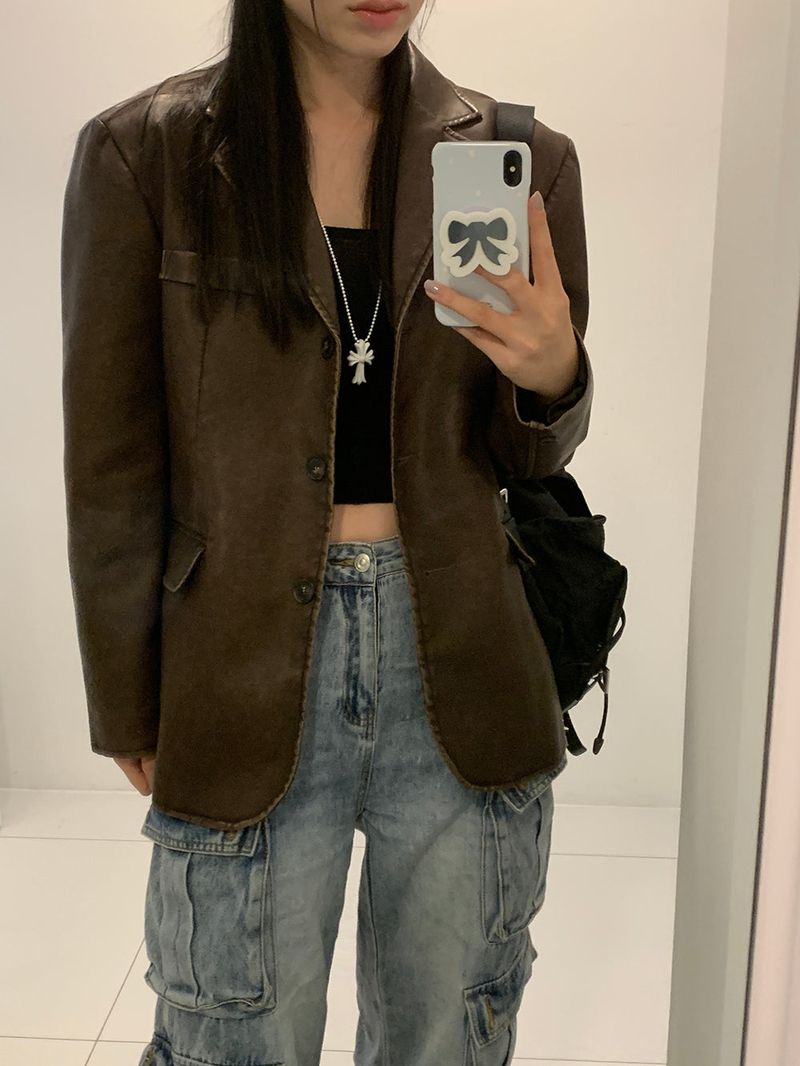 [MADE] LeToo Vintage Leather Jacket