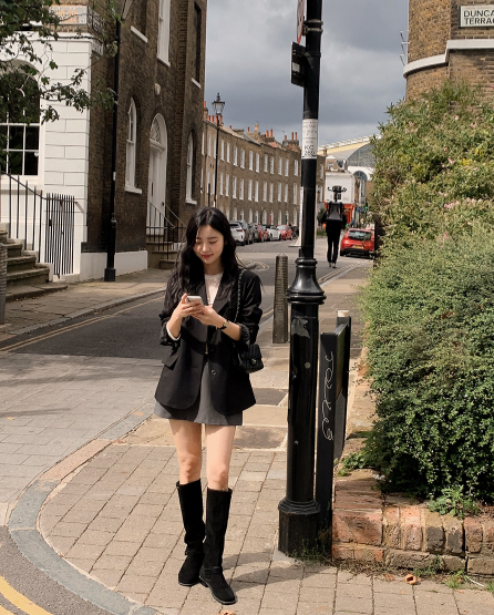 Belt Suede Long Boots