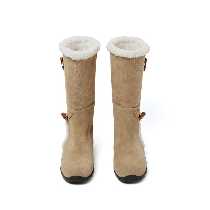 Toggle 0015. Duffle Shearling Boots - 3colors