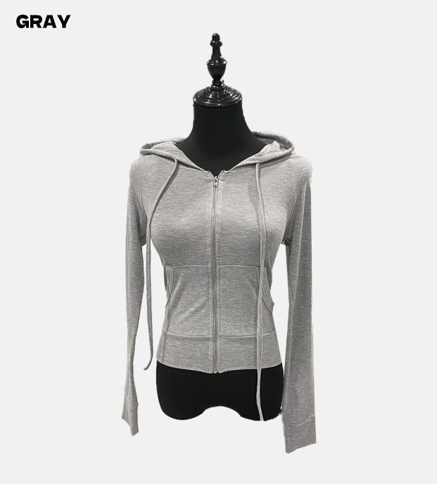 Culotte hood zip-up