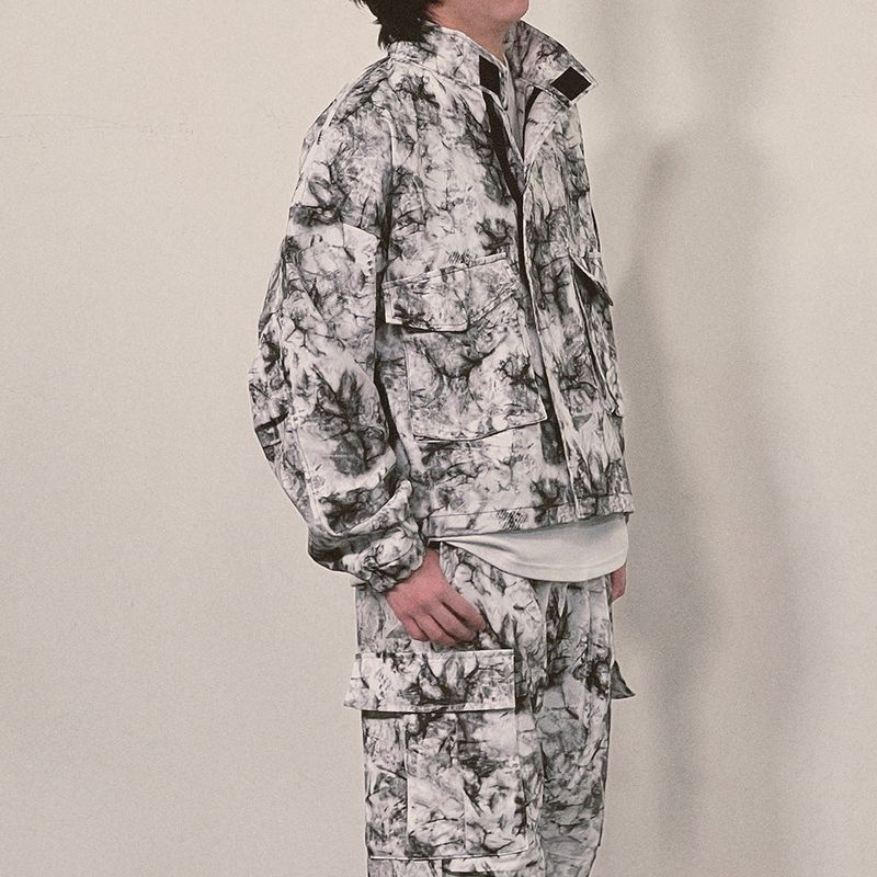 tie-dye crop jacket_white