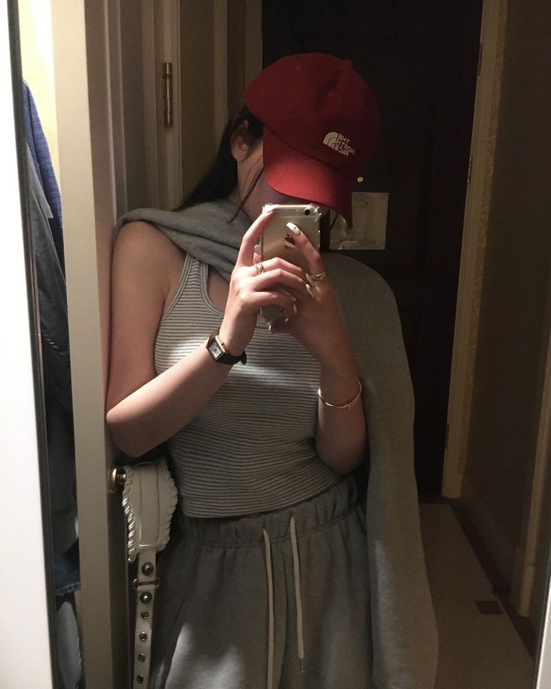 [Bellide made] BI, STRIPE HOLTER NECK CAMISOLE