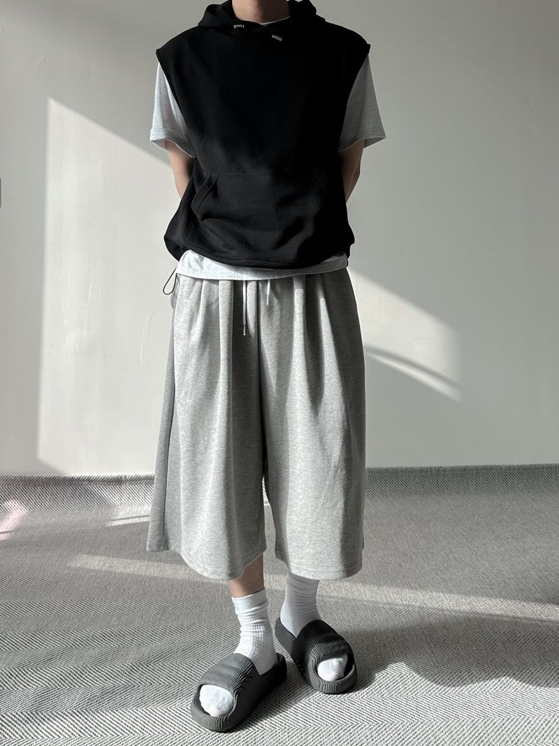SIO two tuck bermuda sweat pants