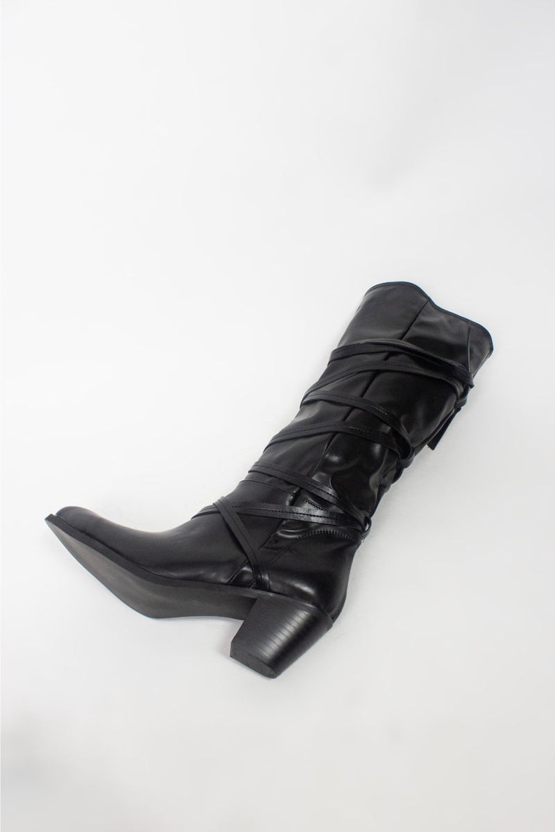 Strap Western Boots (2 color)