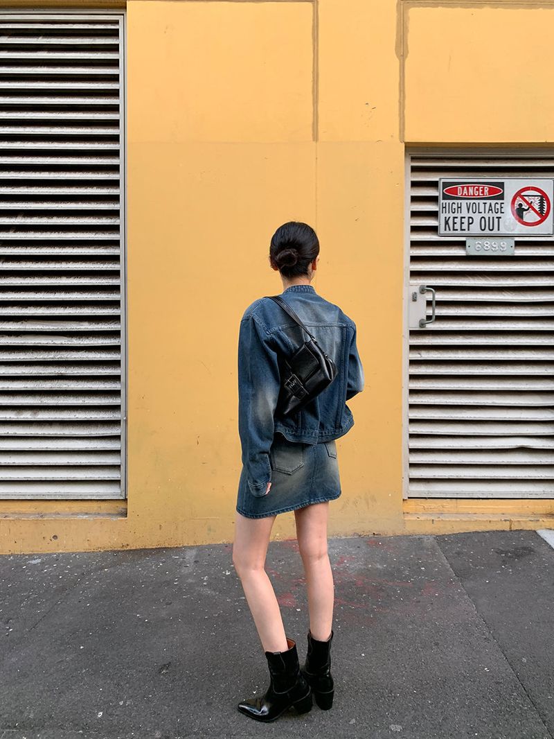 [MADE] Dune Y2K denim mini skirt