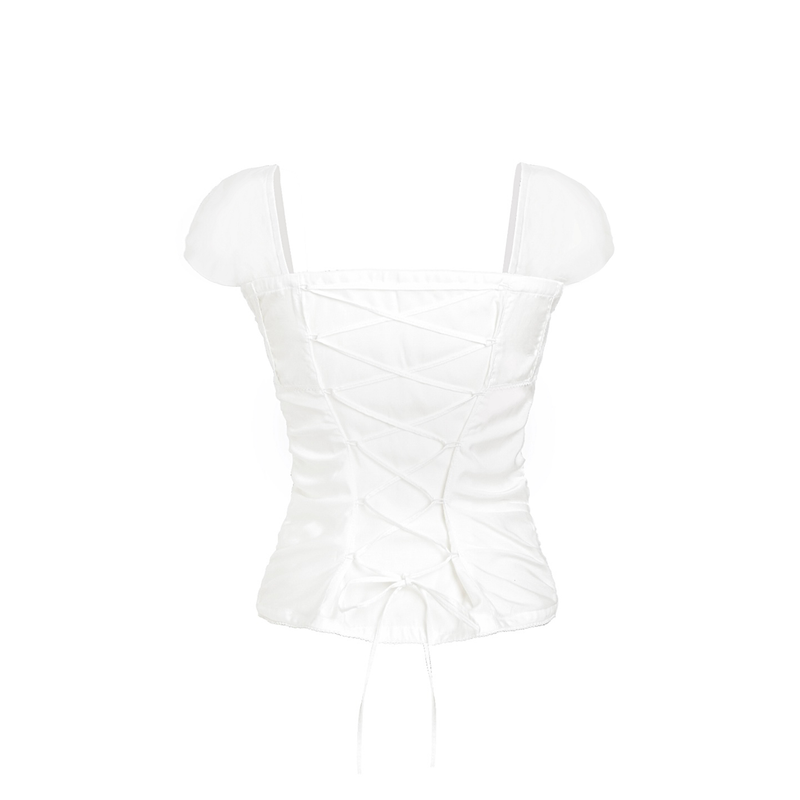 YOUR SHIRRING BLOUSE [WHITE]