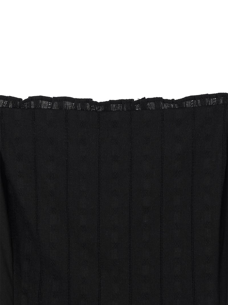 Lace frill mini dress (Black)