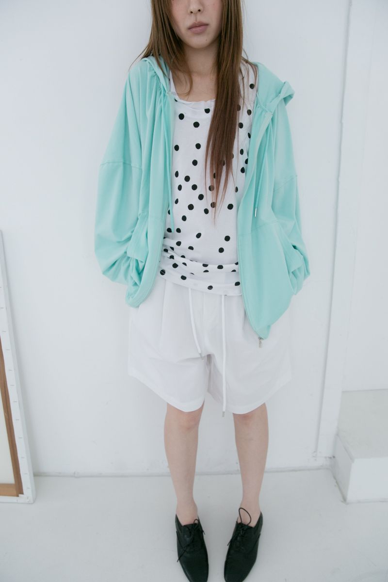 pintuck stopper cotton half pants(2colors)