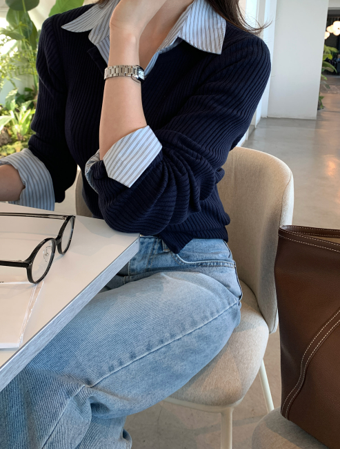 Knits Melting Ribbed Round Cardigan