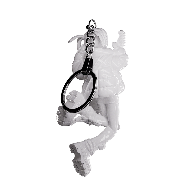 Rick!! Keychain - White