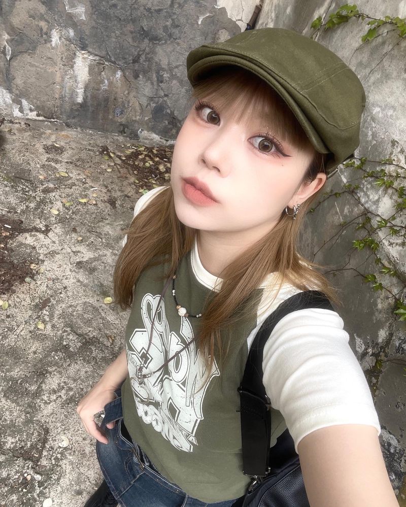 heenytsuki（ヒニツキ）の「Vintage number printed raglan T-shirt（Tops）」