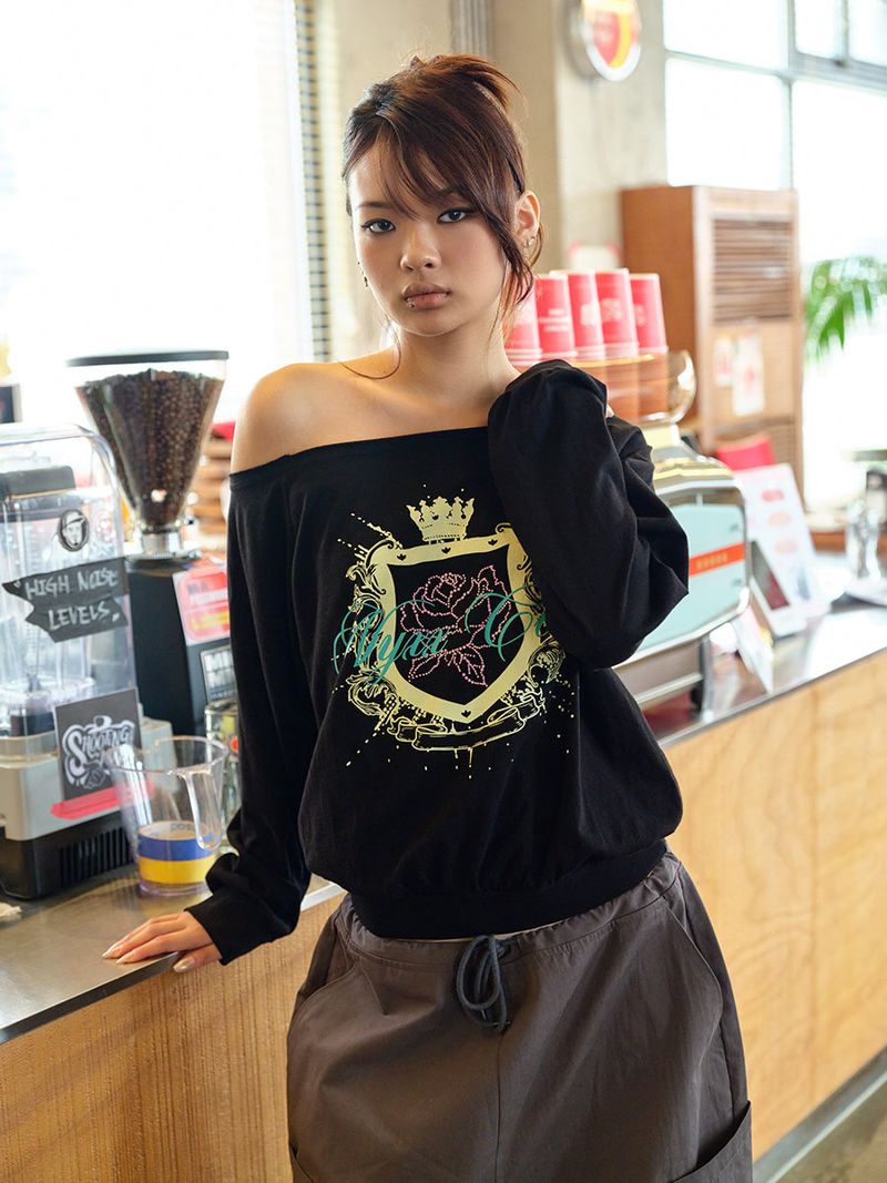 NYXX（エヌワイエックスエックス）の「NYXX CLUB OFF SHOULDER L/S BLACK（Tops）」