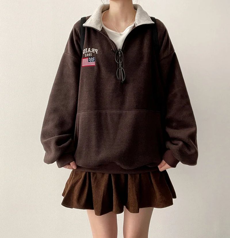 Polen corduroy flared miniskirt