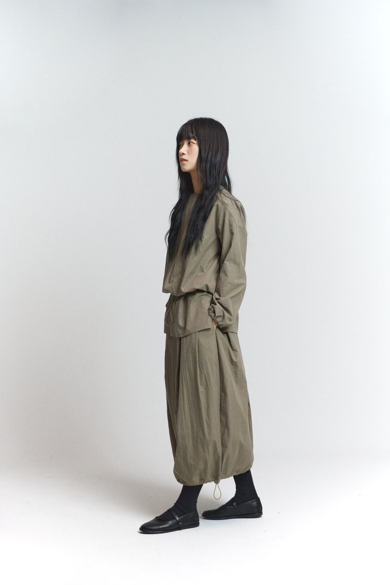 Layered Blouse / Khaki Brown