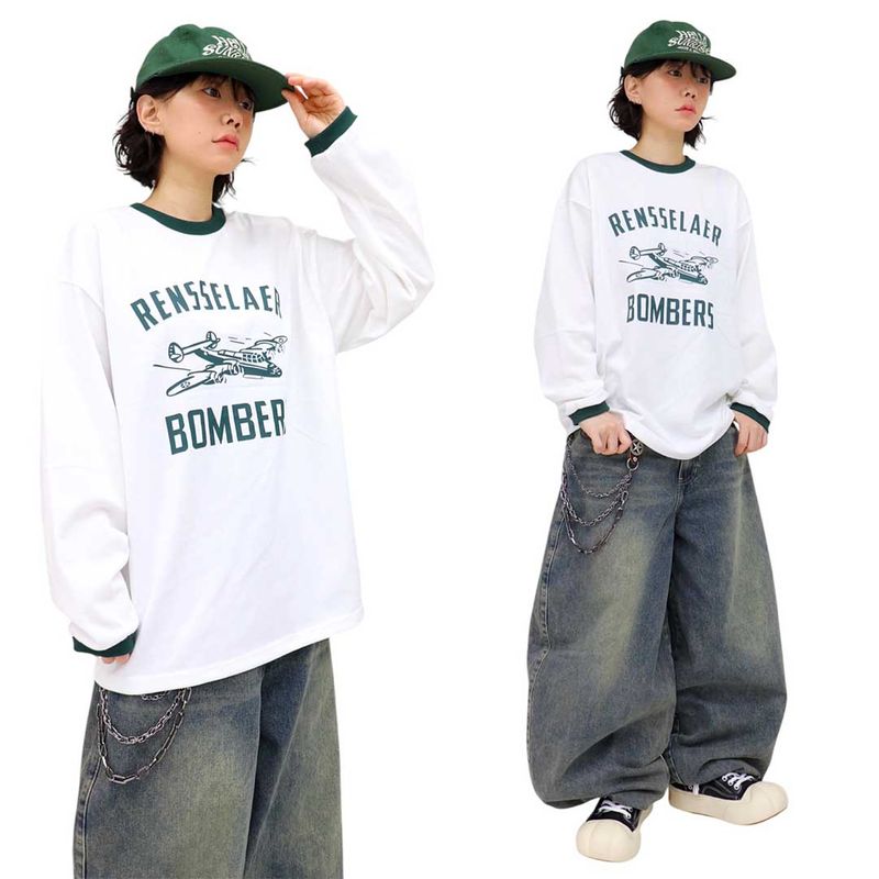 Bomber Vintage Ringer Long Sleeve Tee
