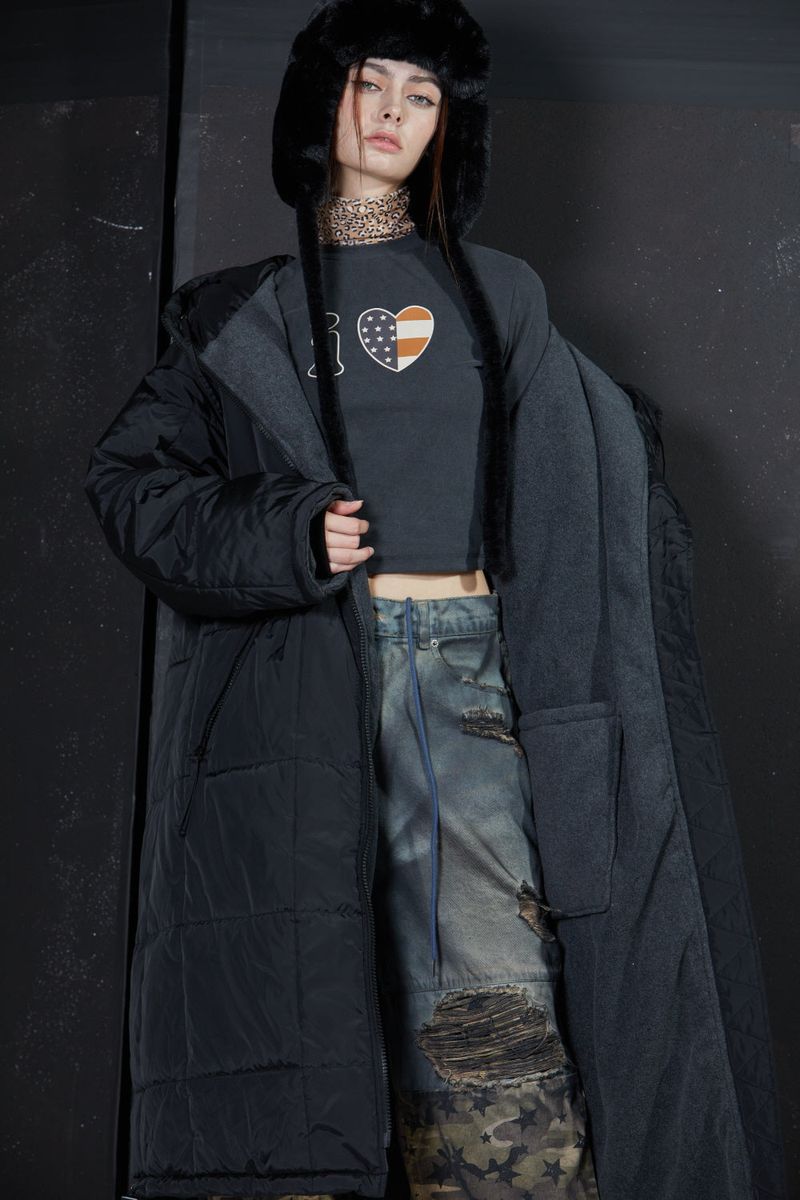 GL LONG PADDING -BLACK