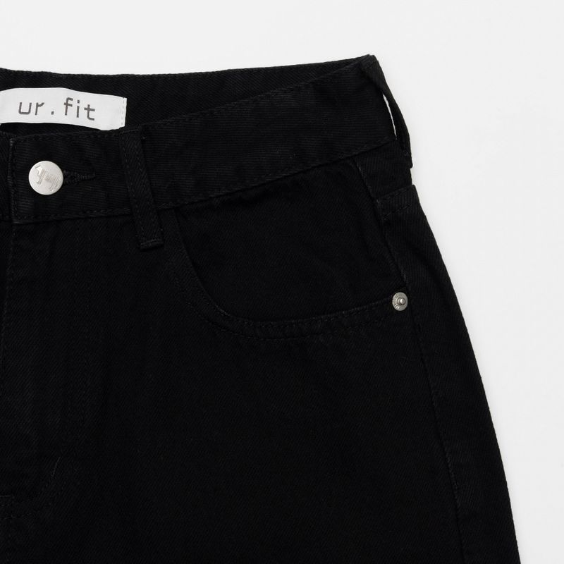 RIBBON EMBROIDERED BLACK DENIM PANTS code 18203