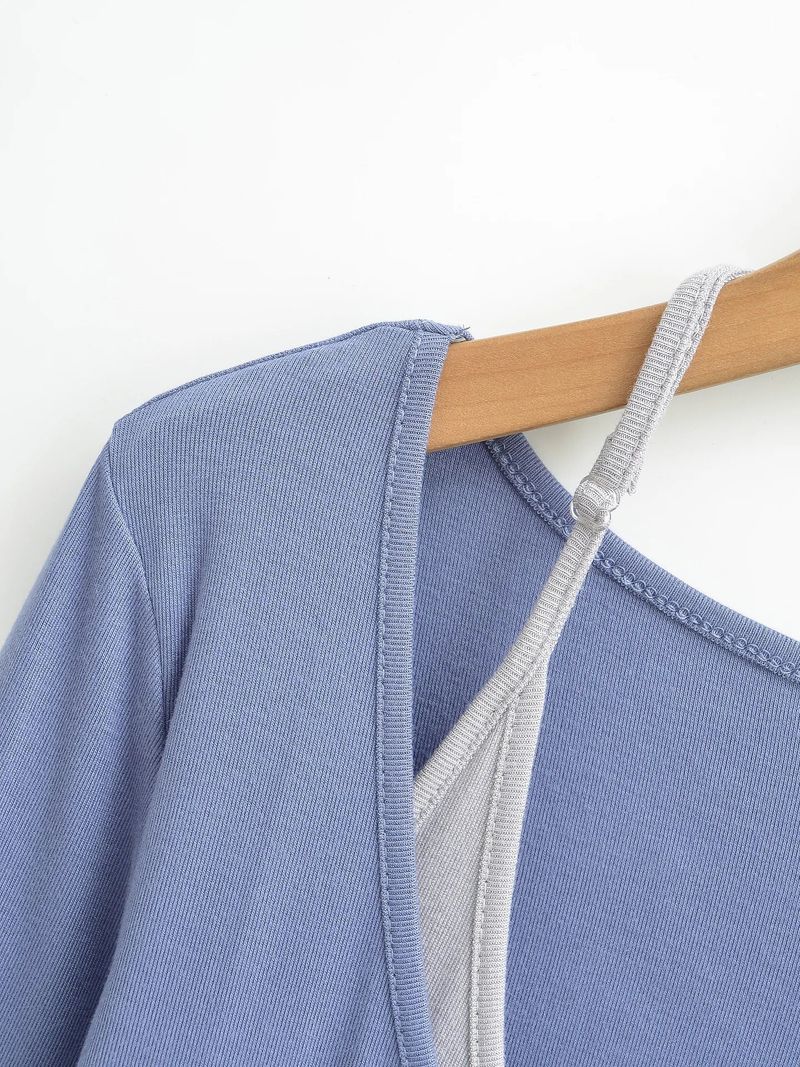 Erin Halter Layered Long-Sleeve Top