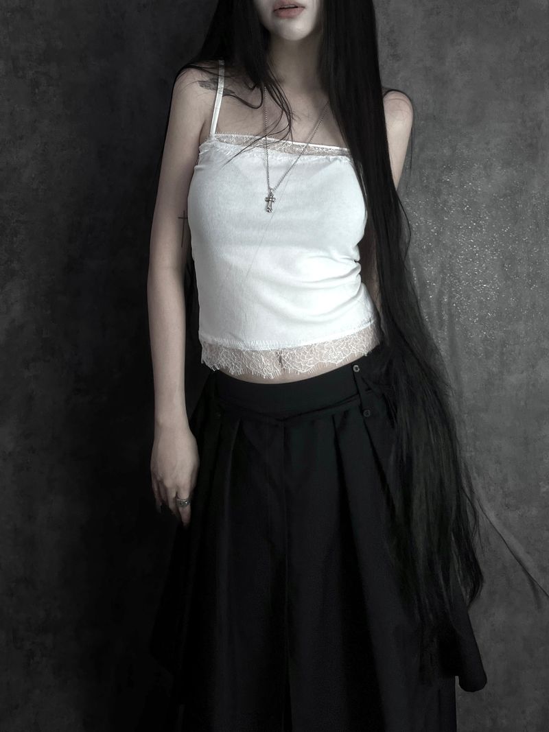 gloy lace sleeveless (2color)