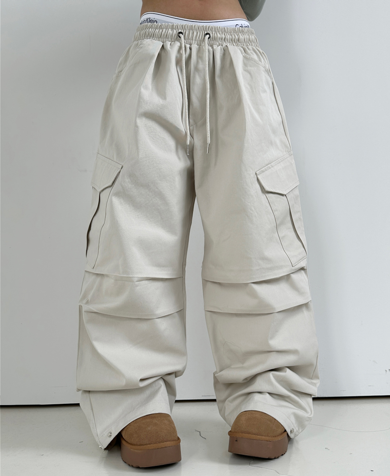 BUTTON CHANGE JOGGER + WIDE🤍🖤🤎 - 3 COLORS